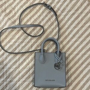 Michael Kors Mini Gray-Blue Leather Bag